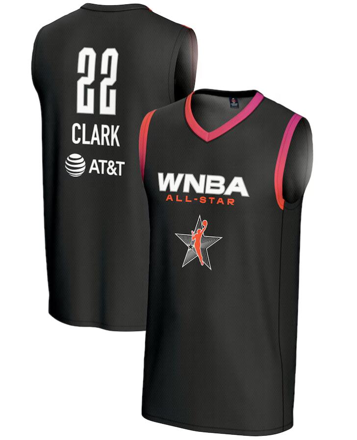 Youth GameDay Greats #22 Caitlin Clark 2024 WNBA All Star Game Lightweight BlackJersey